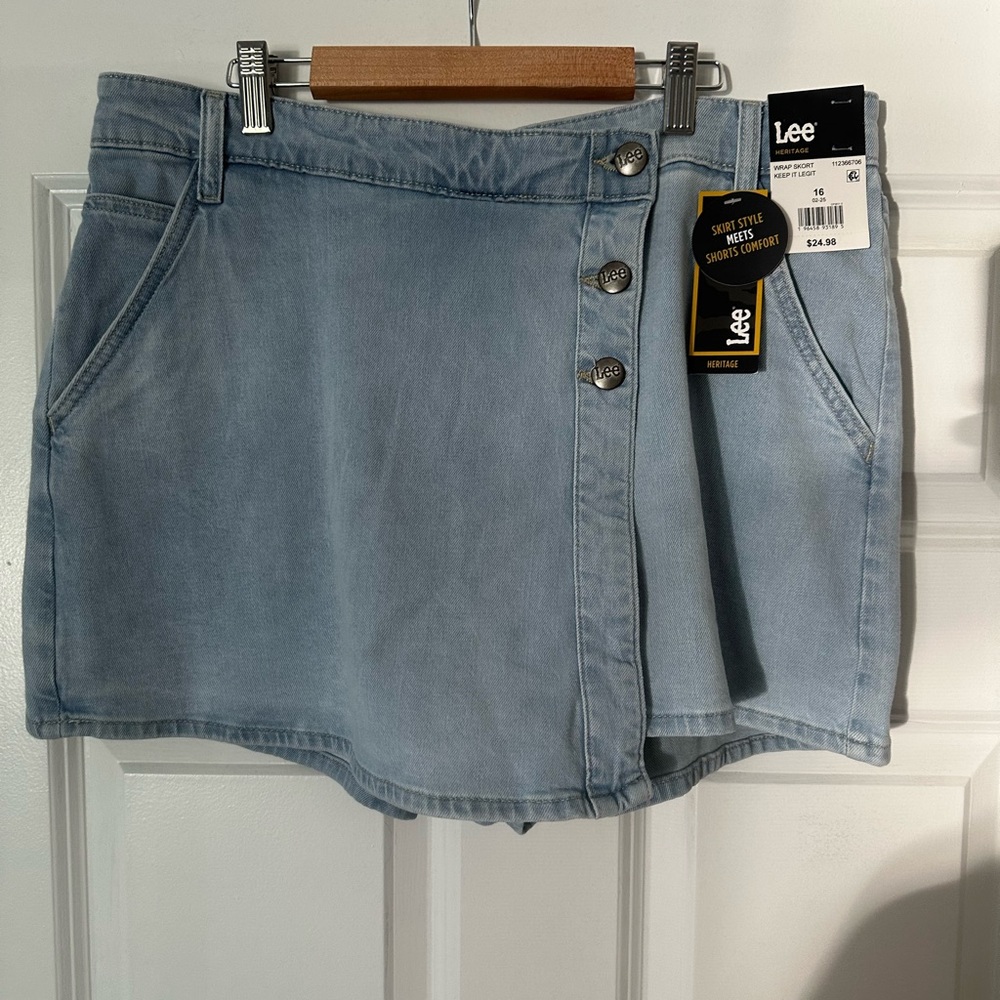 Lee Light Blue Denim Skort